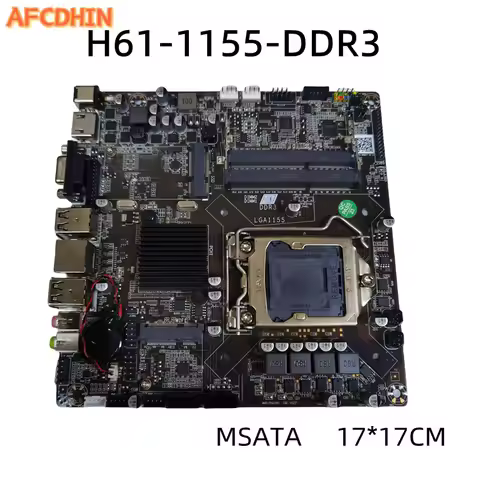ITX industrial control motherboard H61T dual memory slot DDR3 mini board 1155 pin 3rd generation CPU