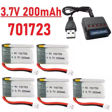 Upgrade 3.7V 200mAh Battery With Charger For H36 E010 E011 E012 E013 F36 h36 RC Quadcopter Parts 701