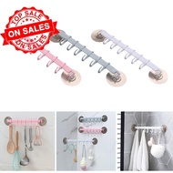 6 Even Row Of Hooks Strong Adhesive Hook Kitchen Wall Hanger Hook Creative Seamless Bathroom F2c7