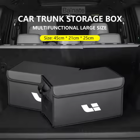 NEW Car Trunk Storage Box, Large capacity Trip Camping Leather Organizer Bag, For Li Auto Leading Id