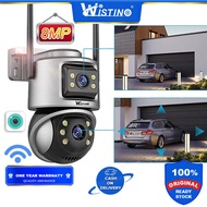 Wistino icsee 4K เลนส์คู่ Wifi กล้อง PTZ กลางแจ้งสองทางเสียงไร้สายกล้องวงจรปิดรักษาความปลอดภัยกล้องว