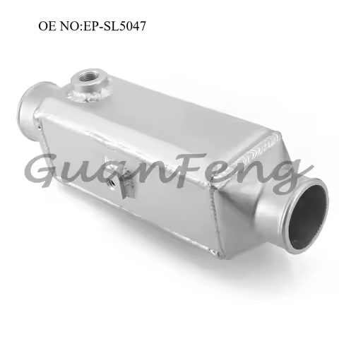 High Performance Aluminum 13.75"x4.75"X4" Bar & Plate Front Mount Water-To-Air Turbo Intercooler EP-