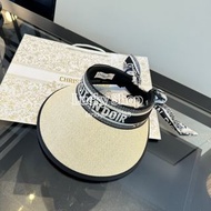 全新🌸 DIOR 空頂遮陽帽 米白黑