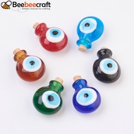 5pcs Handmade Lampwork Perfume Bottle Pendants Essential Oil Bottle Mixed color 29.5-30mm Hole: 5-5.