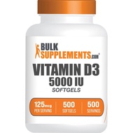 BulkSupplements.com Vitamin D3 5,000IU Soft Capsules-Chocolate, D3 Supplements, Vitamin D 5,000 IU-1