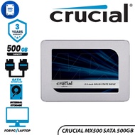 CRUCIAL MX500 500GB SATA SSD/ 3D NAND/ 5 YEAR WARRANTY/ BEST QUALITYOriginal