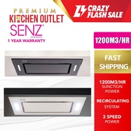【Own Truck Delivery】Senz 1200m³/h Invisible MultiHood 3 Speeds Touch Control SZ-CH1288RC-B | Klang V