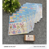 Aldracil AF002 Embossed Stickers, Girls' Character Stickers, Princess Stickers, BP Stickers