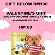 Famous Amos Valentines Teddy Gift🔥 | Ready Stock| Gift | 300G Cookie + Teddy ❤+ Personalized Gift Card | RM80 ONLY