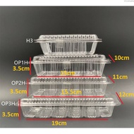 [READY STOCK] Plastic Tray Without Lock| Bekas Makanan | Bekas Kuih  OP1H, OP2H, OP3H (100pcs±)