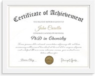 Fisnish 8.5 by 11 Picture Frame Certificate Document Frame with Clear Plexiglass, Diploma Frame for