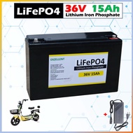 แบตเตอรี่จักรยานไฟฟ้า36V แอมป์เต็ม LiFePO4 36V 15AH แบตเตอรี่36V