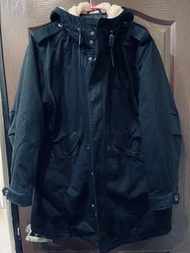 GU 中長版大衣/純棉布料大衣 黑色 尺寸XL 日本帶回來的 全新保存良好 誠可議