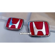 [ hlliew8 ] Honda Civic EK9 Type-R Front & Rear H Emblem ( Red ) Set