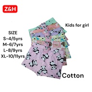 Z&H Kids for Girl Boyleg Cotton Shorts - Panda Design Available in Sizes S-4/5yrs M-6/7yrs
