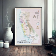 Map Wine Spain Italy Bordeaux canvas art wall decoration poster home decoration gift RF2