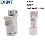 FZ R017 22*58MM CHINT Fuse And Base NRT28-125 1P 2P 80A 100A 125A Rail Type Ceramic Fuse RT29 RT29-1