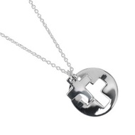 二手 Tiffany & Co. 鏤空十字架項鍊，925 純銀，約 3.18 克，女士款。