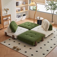 Sofa Modular Combination Small Household Solid Wood Square Lazy Single Sofa Bed Leisure Chair