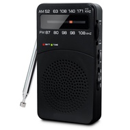 Portable Pocket AM FM Radio W-909 Dual Band Powerful Sound Digital Tuning Radio Receiver Support Earphone Output with Belt Clip