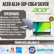 Laptop Acer AL14 31P N100 Silver / Laptop / Toko Laptop