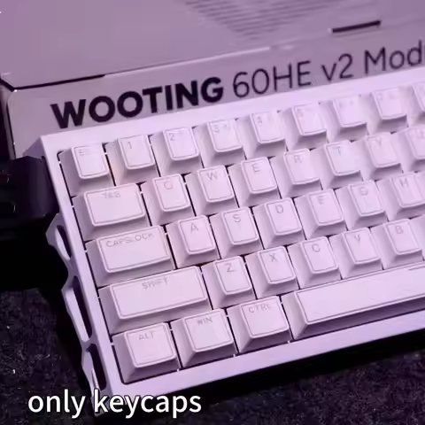 142-Key White Prism Keycaps, Double-Shot PBT, Cherry Height.
