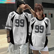 Oversized 49ers Jersey 99 Unisex Couple Streetwear Black White Loose Short Sleeve Jersey Casual Spor