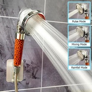 3 Modes Handheld Adjustable Saving Water High Pressure Shower Head SPA Anion Filter Shower Head