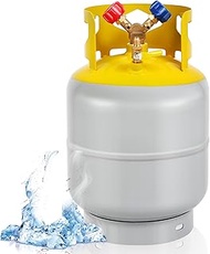 FAHKNS 50 LB Refrigerant Recovery Tank for R12 R22, R134A, R410A Refrigerant with 1/4 SAE Y-Valve Li