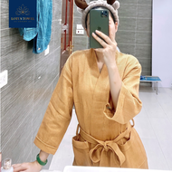 Áo Choàng Tắm LOTUS TOWEL 100% Cotton Cao Cấp Mềm Mịn Thấm Hút Không Ra Màu