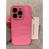 Women's Fashion Rose Red Macaron Small Fresh Froster Bumper Glass Lens Film Phone Case for Ip IPhone