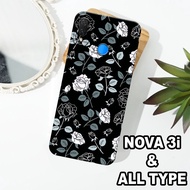 G43 - HUAWEI NOVA 3i Silicone - HUAWEI NOVA 3i pro camera Softcase - FLOWER Motif - Flexible rubber 