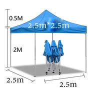 Tenda Lipat 3x3 Tenda Bazar 1300D Outdoor Tenda Gazebo Tenda Jualan Biru dan Merah