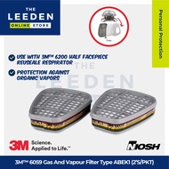 3M™ 6059 Gas And Vapour Filter Type ABEK1 (2’S/PKT) by Leeden Online Store