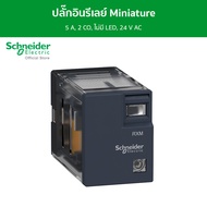 Schneider Harmony ปลั๊กอินรีเลย์ Miniature 5 A 2 CO ไม่มี LED 24 V AC รหัส RXM2LB1B7