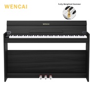 WENCAI Digital Piano 88 Keys Fully Weighted Piano Keyboard, Hammer Action Upright Piano for Beginner