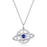 FANCIME "Stellar Promise" Sapphire September Birthstone Sterling Silver Necklace