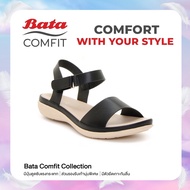 *Best Seller* Bata Comfit บาจา คอมฟิต รองเท้าแตะเพื่อสุขภาพ แบบรัดส้น Comfortwithstyle นุ่ม สบาย ไม่เมื่อย สำหรับผู้หญิง รุ่น Pancy สีดำ 6616715