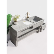 Stone Laundry Pool Outdoor Marble Sink Garden Outdoor Integrated Floor-standing Courtyard Stone Sink
