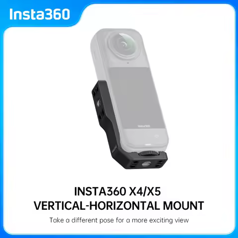 Insta360 X5 Vertical-Horizontal Mount with more stable filming For Insta 360 X5 X4 Original Accessor