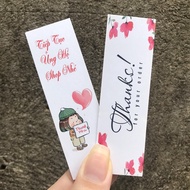 Thank you card, thank you card, thank you card size 9x3cm