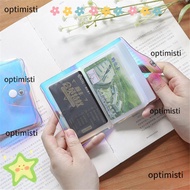 OPTIMISTI Organizer Wallet Laser Mini Credit Card Holder Transparent