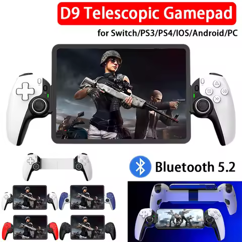 D9 Telescopic Mobile Phone Gamepad Dual Hall Somatosensory Wireless Game Controller Joystick for PS3
