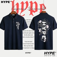 HYPE Men's Polo Shirt HYPE Baju Polo Kapas Cetak Baru HYPE Lelaki Tahan Terhadap Pengesutan; Tidak H