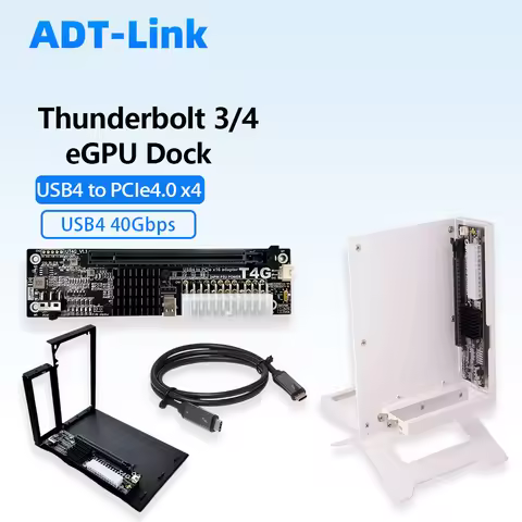 eGPU Thunderbolt 4 /3 TB3/TB4 To PCIe 4.0 X4 Laptop GPU Dock External Adapter USB4 Vertical Bracket 