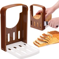 Bread toast cutter, bread slicing rack, toast layering devic