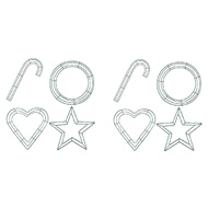 8 Pcs Christmas Wire Wreath Frames 12 Inch Pentagram Shaped Green Wreath Wreath Ring for Home Arts C