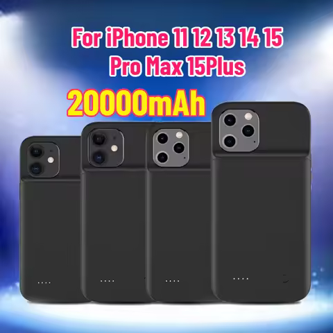 20000mAh Battery Charger Case For iPhone 11 12 13 14 15 Pro Max 15Plus Power Bank Charging Case for 