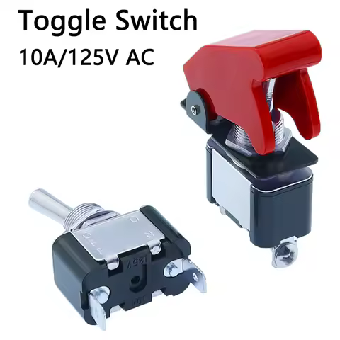 New Style KN3A-101 Toggle Switch Rocker Arm 2Pin 2Gear ON-OFF10A 125V/250V AC Cap Matching 12V, 24V,