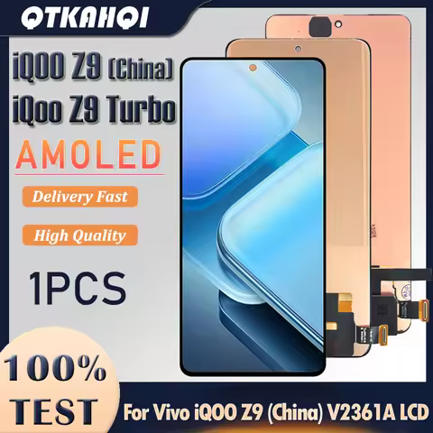 6.78" AMOLED For Vivo iQOO Z9 Turbo LCD V2352A Display Touch Screen Digitizer Assembly For Vivo iQOO